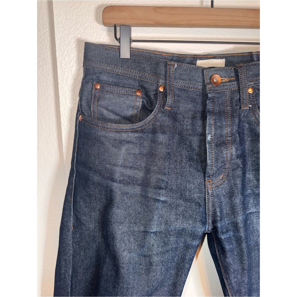 UNBRANDED UB201 Straight Leg Selvedge Raw Denim Dark Wash Jeans 42 - Picture 3 of 5